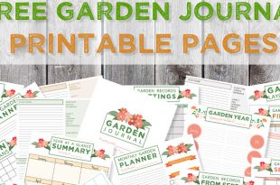 Garten Journaling und Planung: Kostenlose Journal Seite Ausdrucke  